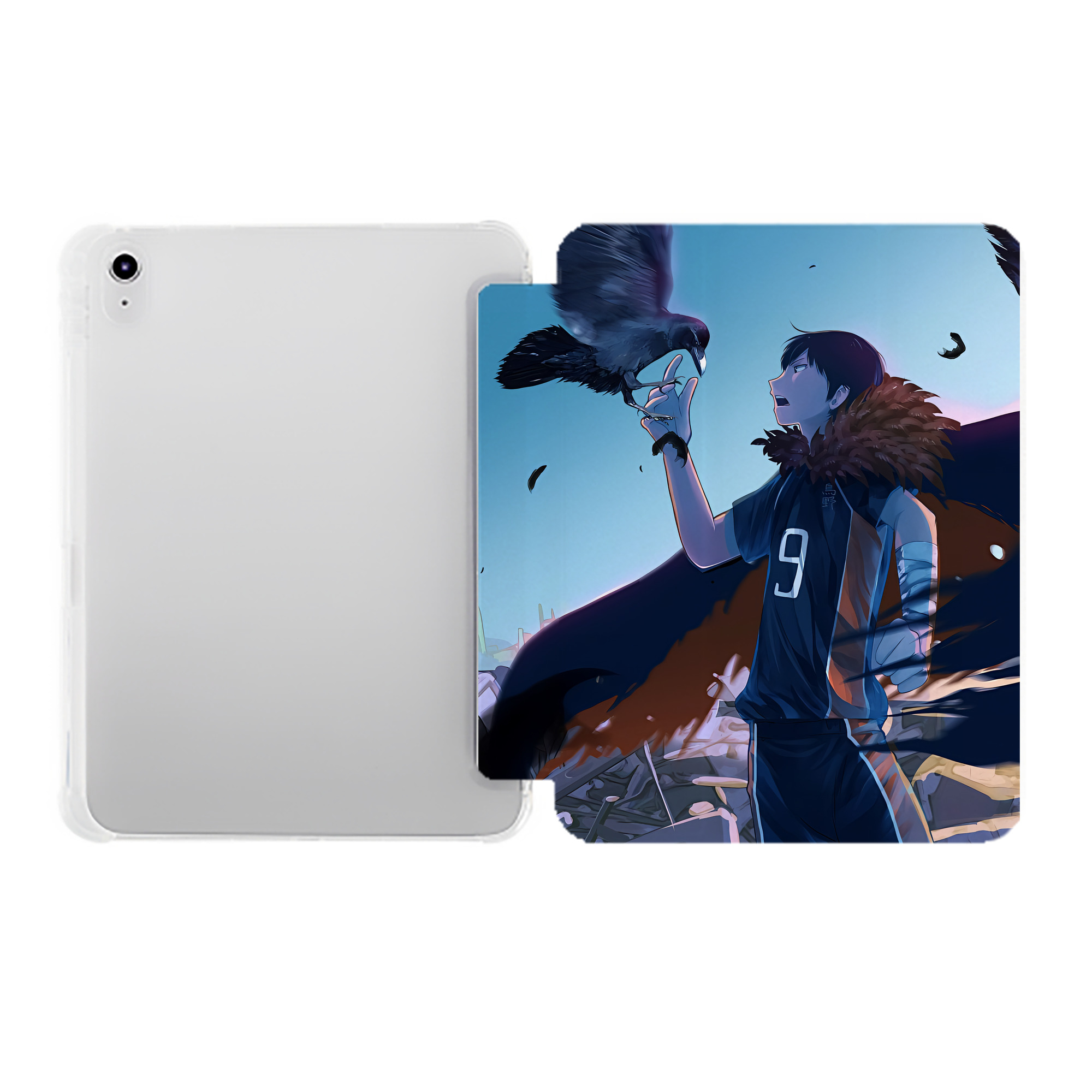 （画像用） ハイキュー!! Haikyu!! IPad ケース ペン収納付き 三つ折りスタンド PUレザー×シリコン 対応機種9.5/10.5/10.9インチ